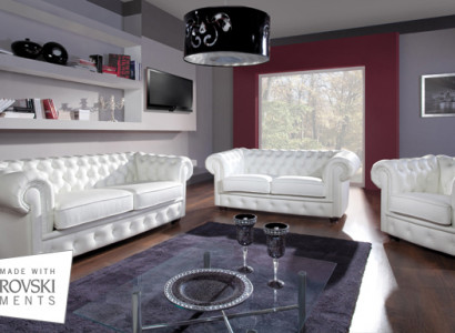 Canapé 2 places Chesterfield Design Canapés Relax Tapisserie Moderne Canapés